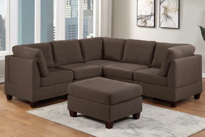 6pcs modular sectional sofa set