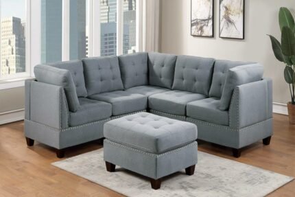 6-Pcs Grey Elegance Modular Sectional