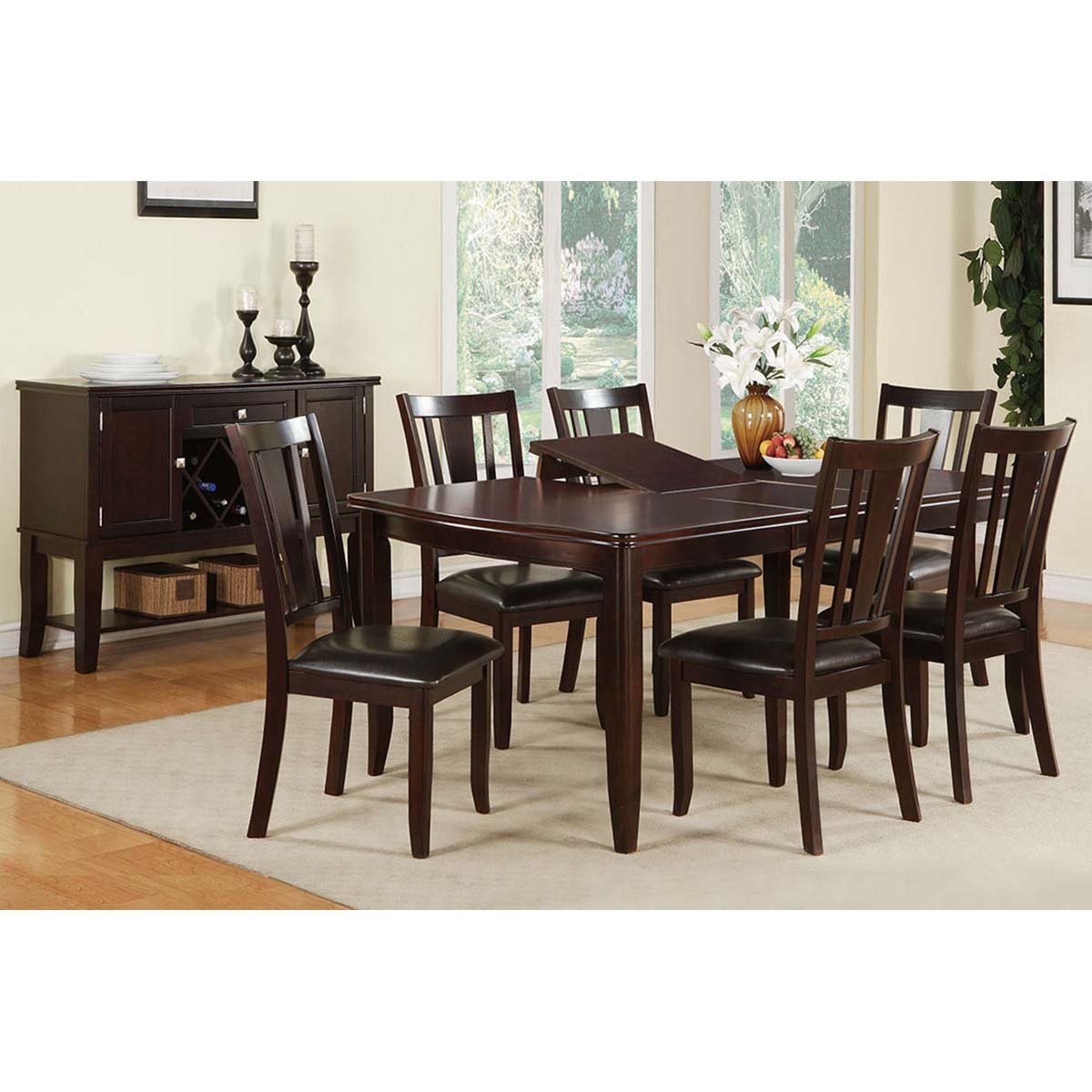 chf-012179 Dark Rosy Brown Table Set