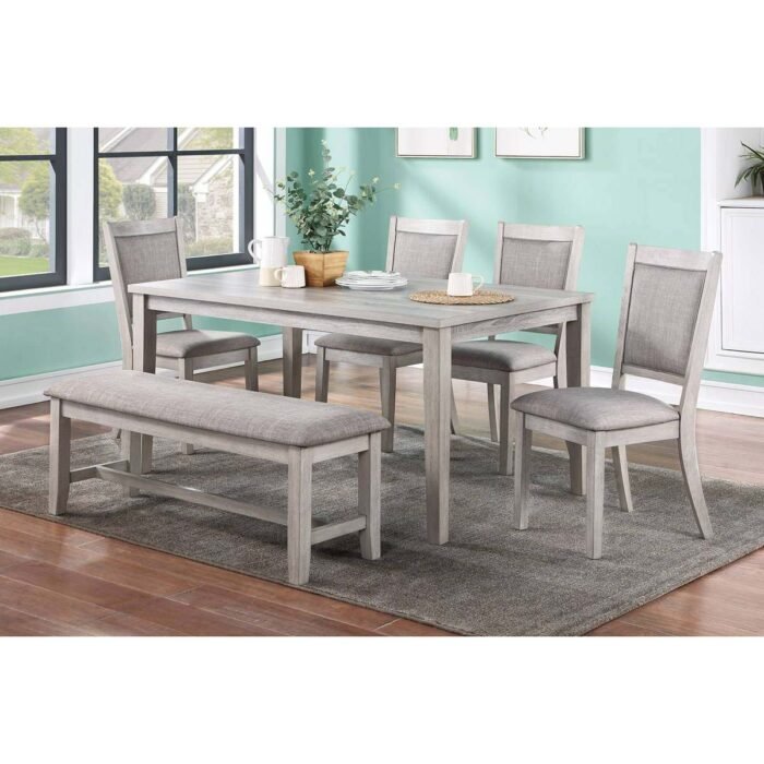 6 Pcs Elegant wood Crafted Dining Set