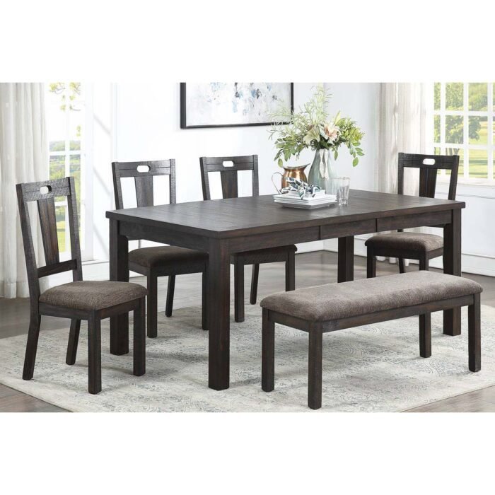 Dark Grey Dining Bench