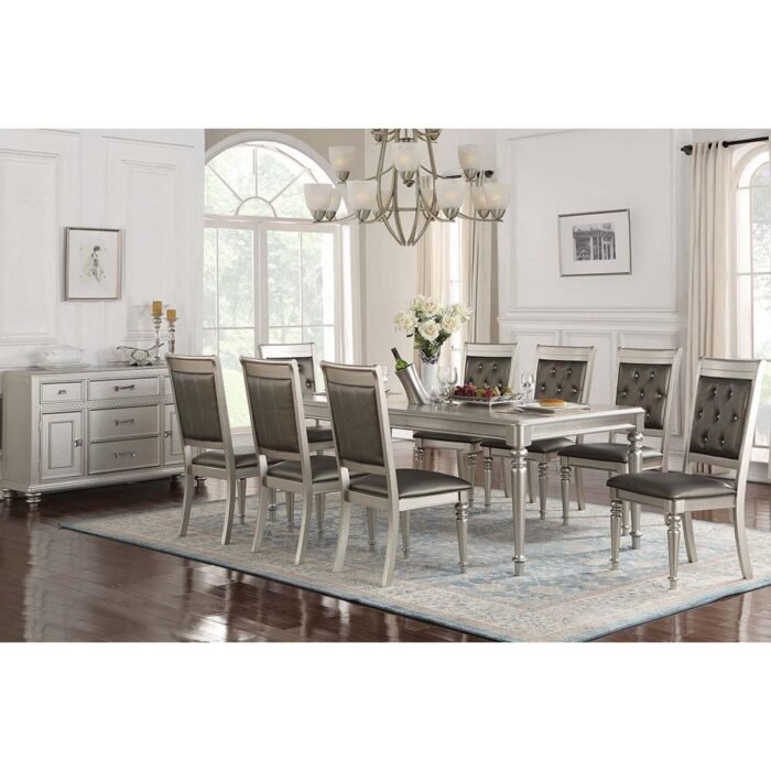 Rectangle Silver Luxury Dining Table