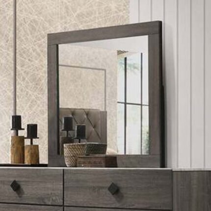 Grey Wood Mirror