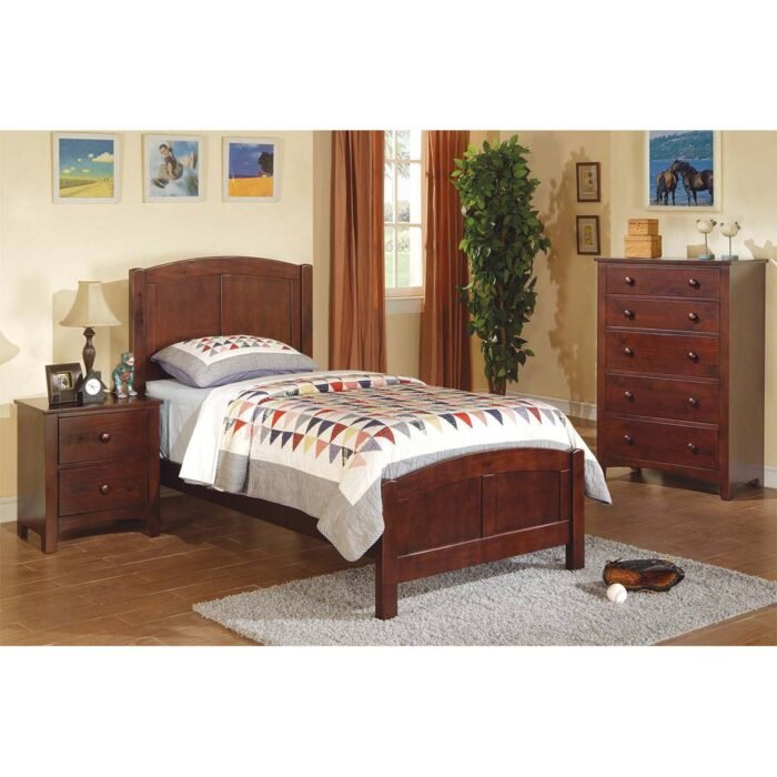 Dark Oak Youth Full Bed Set
