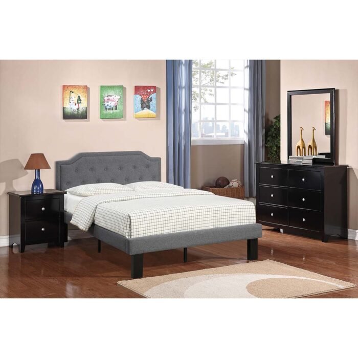 Grey Polyfiber Full Bed