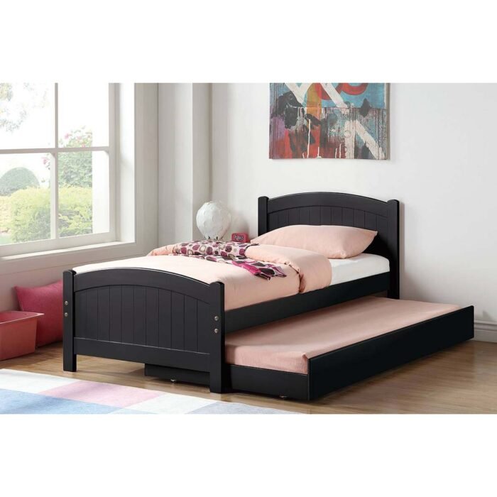 Black Twin Size Bed with Trundle
