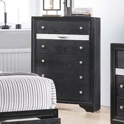 Black and Silver Contemporary Chest