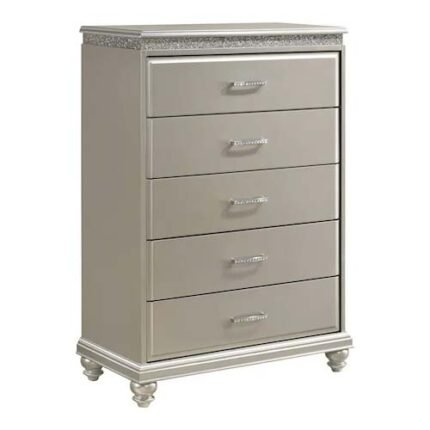 Glam Chest of Drawers with Bun Feet