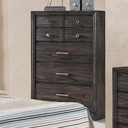 Gorgeous Dark Wood Finish 5-Drawer Chest