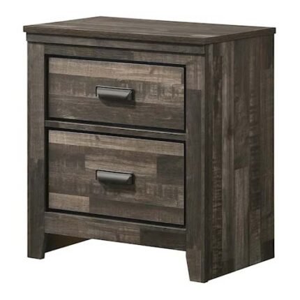 Grey Decking Board Nightstand