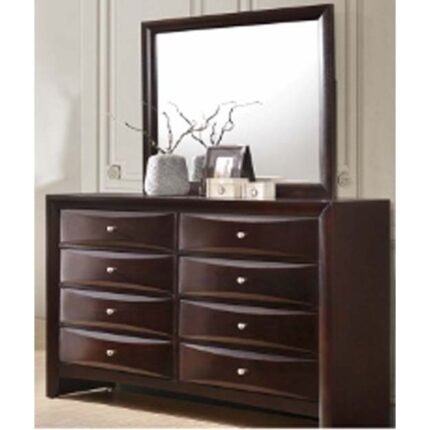 Modern Dark Cherry 8 Drawers Dresser