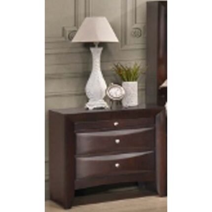 Modern Dark Cherry Nightstand