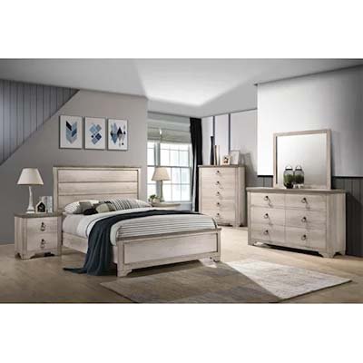 5Pc Drift Wood Plank Design Bed Set