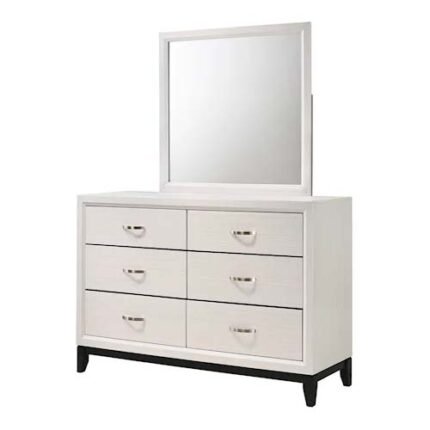 Chalk Finish 6-Drawer Dresser