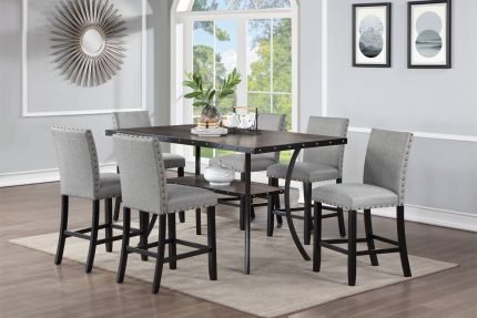 7 Pc Counter Height Dining Table Set