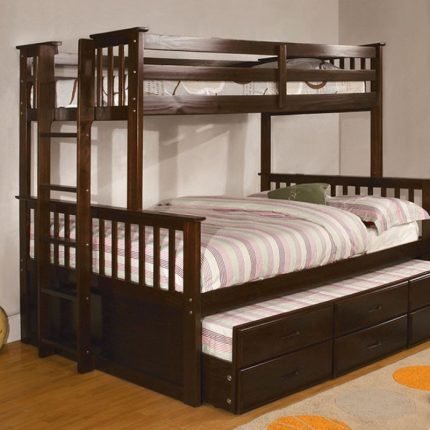 Cottage Dark Walnut Twin / Full Bunk Bed