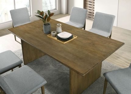 Mid-century Modern Natural Tone/Light Gray Dining Table
