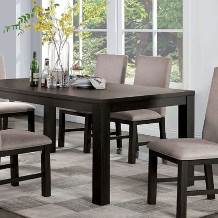 Transitional Antique Black/Gray Dining Table