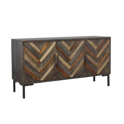 Rectangular 3-door Server Grey Sheesham