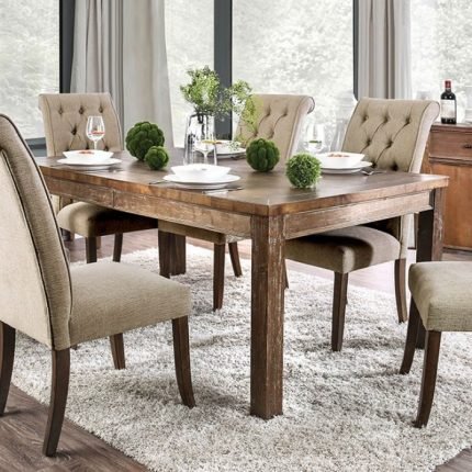 Rustic Rustic Oak Solid Wood Dining Table