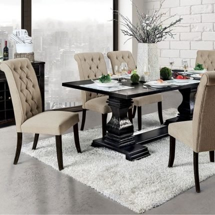 Rustic Antique Black Dining Table