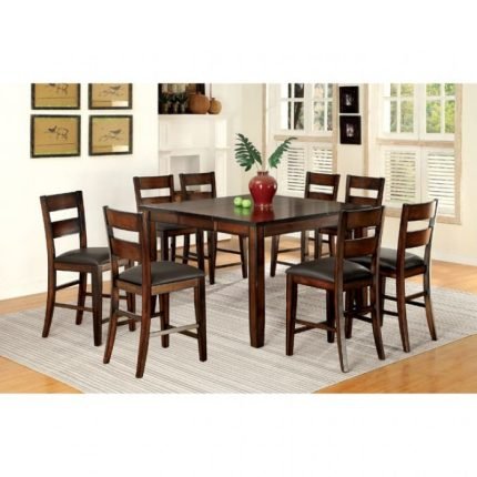Transitional Dark Cherry Counter Height Dining Table
