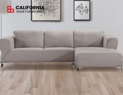 Sand Fabric Sectional Sofa