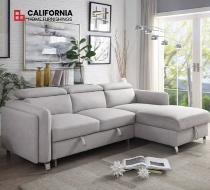 Beige Nubuck Sectional Sofa