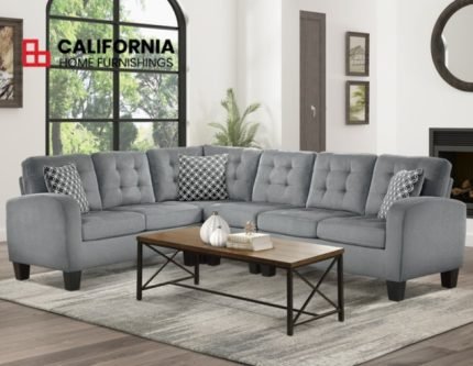 GRAY 2PC SECTIONAL SET
