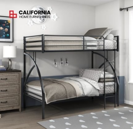 TWIN/TWIN BUNK BED BLACK METAL