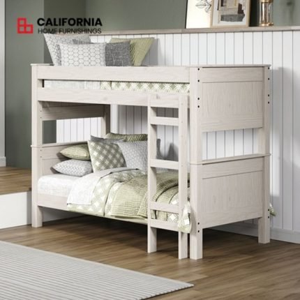 RUSTIC WHITE TWIN/TWIN POST BUNKBED