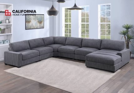 GRAY 6-PCS LIVING ROOM SET