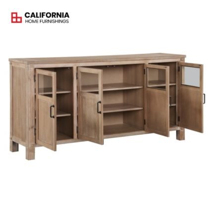 Distressed light oak finish Server