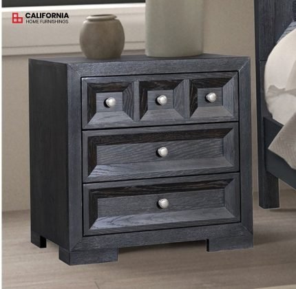 Modern Classic Weathered Black Nightstand